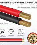 Anti-oxidation tinned copper cable with sturdy jacket for 45A Cable With O Ring Terminal For Standard Port Connectors, 10AWG Battery Lead