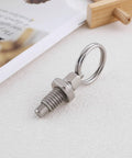 Four Pack M6 Stainless Steel Spring Plunger With Pull Ring Quick Release Pin Set Non Locking Hand Retractable Stubby Pins on table
