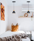 Kiven Instant Light Conversion Kit for 4/5/6inch Hole,Metal Farmhouse Lighting in a cozy bedroom with warm decor.