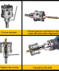 Nailed It With This Badass Sixty Millimeter Carbide Cobalt Steel Hole Saw Drill Bit installation guide with steps.