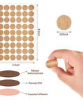 648 Piece Adhesive Screw Hole Cover Stickers Wood Grain Furniture Repair Kit With 12 Colors Waterproof PVC Caps for Cabinets