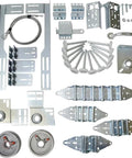 Ultimate All In One Garage Door Hardware Kit For 16 Ft By 7 Ft Overhead Doors Replacement Bundle with silver components