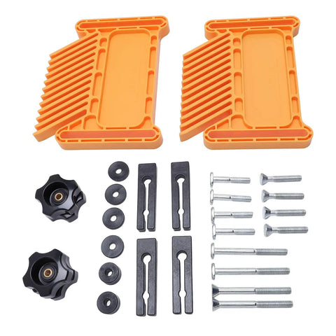 High Grade Abs Nylon Featherboard For Table Saw And Router Table Quick Adjust Stackable Workholder with hardware and accessories.