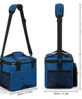 Nautical Style Insulated Cooler Tote For Travel And Picnics Large Lunch Bag with adjustable strap and leak proof Oxford material