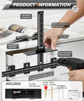 Aluminum Cabinet Hardware Jig With Center Punch, Adjustable Drill Guide Template for drawer knobs and handles installation
