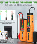 Underground Wire Locator Tracer Kit with Tone Generator Probe & Earphone, Buried Cable Break Finder for Dog Fence, Irrigation & Hidden Wire Detection displayed with accessories.