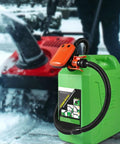 Ditch The Haul With This Fabater Auto Shutoff Fuel Transfer Pump featuring explosion proof motor and 2.4 gpm flow rate for fast gas oil extraction with battery power hose and adapters in use.