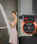 Real Deal Hot Water Recirculating Pump Featuring 10 Gpm Flow And 3 Speed Settings For Instant Home Comfort and Zero Drama Plumbing Performance On 110 Volt Heaters in a modern bathroom with shower.