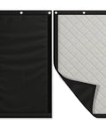 Straight Up Premium Soundproof Curtains For Bedroom, heavy duty acoustic wall coverings with black exterior and quilted interior.