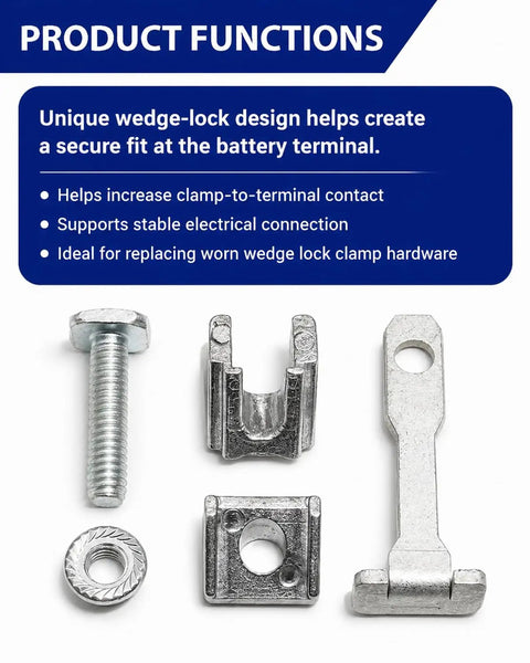 926875 Battery Terminal Wedge Lock Kit Direct Fit OE Style Replacement for Ford GM Chrysler Hardware