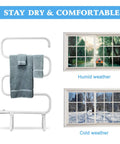 Hot Towel Warmer And Drying Rack For Bathroom With Wall Mount Or Free Standing Design 120W Heated in humid and cold weather