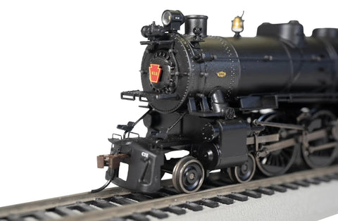 K4 Four Six Two Pacific Locomotive With Dope DCC WOWSound PRR 612 Post War Modern Pilot HO Scale on track, front detail view