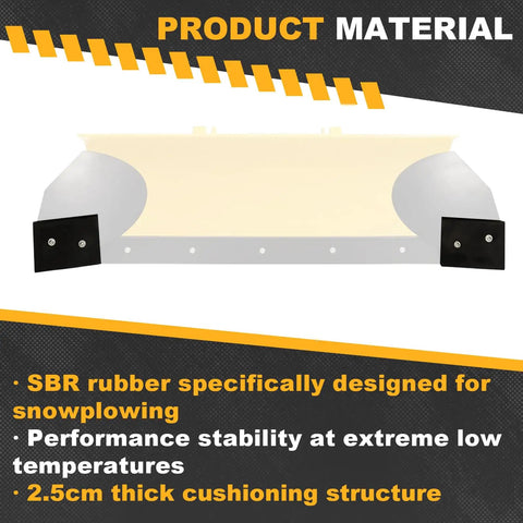 2 Pack Heavy Duty Snow Plow Wing Extension Set Rubber Plow Blades 10 X 12 X 1 Inches SBR Compatible With Pw22 Pro Wing