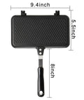 Flip Panini Sandwich Maker With Nonstick Aluminum Grill Pan And Handle Stovetop Indoor Outdoor Press, 9.4 x 5.5 inches