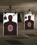 Silhouette Target Pack 23x35 Inch Paper Targets displayed at indoor range practice