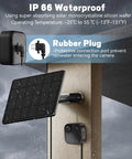 4 Pack 6W Solar Panel For Blink Cameras Plug And Play Outdoor Solar Power Kit With High Efficiency Monocrystalline Cells on wall mount.