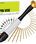 Micro Drill Bit Set With Pin Vise For DIY Jewelry Making Small Hand Drill PCB Mini Bits For Resin Beads Polymer Clay Beading Projects