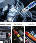 Heavy Duty Automotive Test Light With 3 To 60V DC LED Digital Voltmeter, Rugged Voltage Tester Electric Probe Pen For Fuses, Batteries, And Polarity, Handy DIY And Professional Tech Tool used on engine bay wires and fuse panel