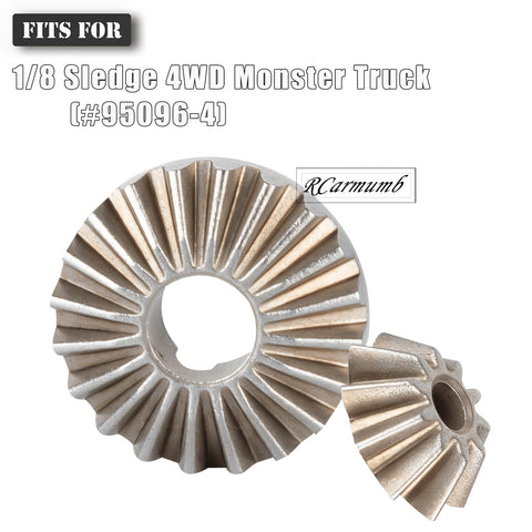 Upgrade Kit For 1/8 Sledge 4WD Differential Gear Set With Hardened Steel Bevel And Planetary Gears, Precision Fit Replacement