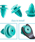 100 Piece Heavy Duty Nylon Trim Door Panel Retainer Clips Replaces Oem 90467 10188 For Toyota Camry Corolla Tundra Tacoma Includes Quick Release Tool. Easy install clips shown.