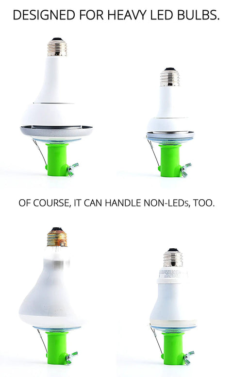 Heavy Duty Light Bulb Changer Kit For LED Bulbs With Ultra Strong Suction Cups demonstrating versatility with various bulb types