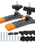 Heavy Duty T Track Hold Down Clamps Set No Fuss Quick Change Design For Woodworking, 2 Pack with T-Bolts and Knobs