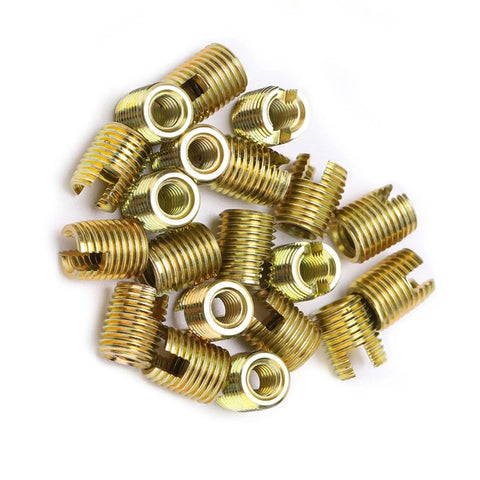 Top Pick Heavy Duty 20Pcs Carbon Steel Self Tapping Thread Inserts Yellow Zinc Plated set for durable projects.
