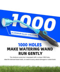 Versatile 19 Inch Detachable Sprayer Wand With 1000 Hole Gentle Rain Shower displayed on blue and white background