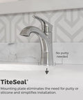 Weller Single Handle Bathroom Sink Faucet In Polished Chrome With Push And Seal Drain And Pforever Seal Ceramic Disc Technology fits 1 hole