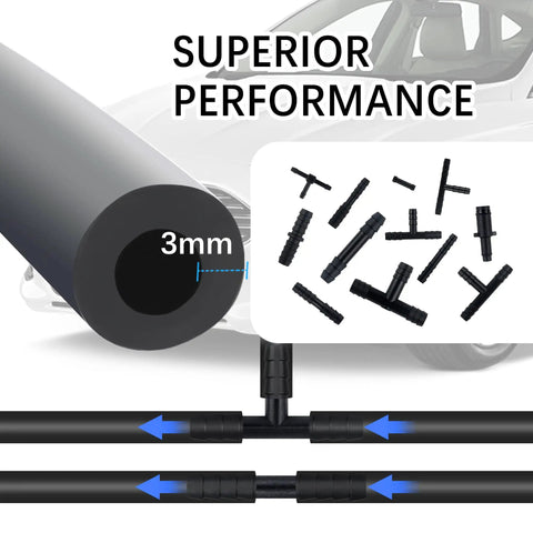 All In One Vacuum Line Kit With Six Five Foot Silicone Hoses In One Eighth To Three Eighth Inch Diameters And 64 Connectors, 130 PSI tubing