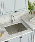 Undermount 21 Inch Kitchen Sink Single Bowl Stainless Steel 16 Gauge Deep Bar Sink for Under Counter Use RV Ready in kitchen
