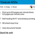 Slick Wireless All-In-One Color Inkjet Printer With Scanner And Copier For Home Office Includes Three Month Ink Supply with wireless features.