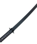 Mokume Style Polypropylene Practice Katana With Black Saya Scabbard 24.5 Inch Training Samurai Sword shown without scabbard