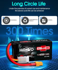 3S LiPo Battery 4200mAh 120C 11.4V Softcase XT60 Connector Two Pack Long Circle Life - HOOVO branding on battery