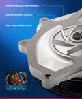 Close-up of Premium Heavy Duty Water Pump showing strong impeller performance and bearing capacity for Ford Focus Fusion Escape 2003-2020.