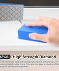 Using the Four Piece Diamond Hand Polishing Pads Set With Sanding Block Kit for Wet And Dry Polishing of surfaces.