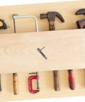 Heavy Duty Retractable Indexing Plunger Pin With L Handle Stainless Steel Spring Lock Pin on a woodwork bench with tools.