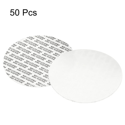 PATIKIL 89mm foam lid liner disc, white foam with protective backing, 50-pack bottle cap seal