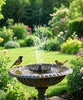 1W Solar Bird Bath Fountain Pump With 6 In 1 Nozzles for outdoor garden pond and pool, solar powered, floating fountain in bird bath