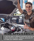 Mechanic using Six Piece Telescoping Inspection Mirror Set for Cars and Under Vehicle Checks near an engine bay