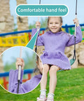 Child on Two Pack Heavy Duty Swing Seat Supports 330 Pound Capacity For Backyard Garden And Playground EVA Non Slip Construction