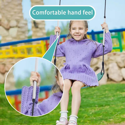 Child on Two Pack Heavy Duty Swing Seat Supports 330 Pound Capacity For Backyard Garden And Playground EVA Non Slip Construction