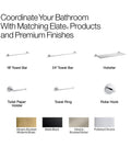 Elate Hotelier Polished Chrome Towel Bar Easy To Install Modern Bathroom Update with premium Elate faucet finishes display