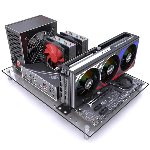 Open Frame Case Test Bench For DIY Builds Fits ATX Micro ATX ITX Motherboards Clear Organic Glass Frame Open Chassis