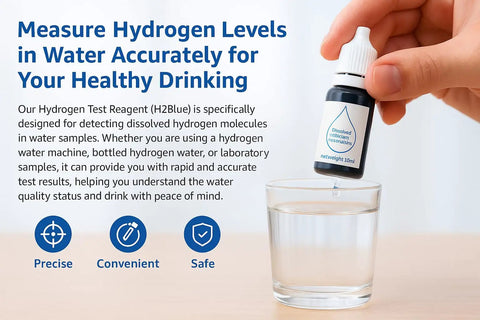 Dissolved Hydrogen Water Tester Kit With Blue Drops Reagent For Accurate Ppm Readouts At Home Drinking Water Testing H2Accu