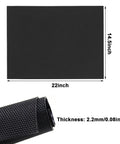 2.5mm Thick Rubber Shoe Sole Pad Kit With Glue, 15 By 22 Inch Black Heel Pads, showing size and close-up of texture