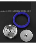 Dual Boiler Espresso Group Head Gasket Shower Screen Filter Replacement Kit Fits BES920XL Machines, includes blue rubber gasket and stainless steel filters.