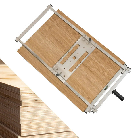Pro Grade Circular Saw Edge Guide Kit For Precision Straight Cuts, stainless steel frame with adjustable ruler, top view