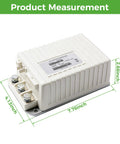 DC Speed Motor Controller For Club Car Precedent 2014-2019 Models, 48V 250A With MCOR3 Throttle, showing product measurements