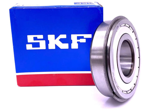 Deep Groove Ball Bearing 6307 ZZ NR GJN Workhorse 35x80x21 mm With Metal Shielding And Snap Ring, displayed with packaging.